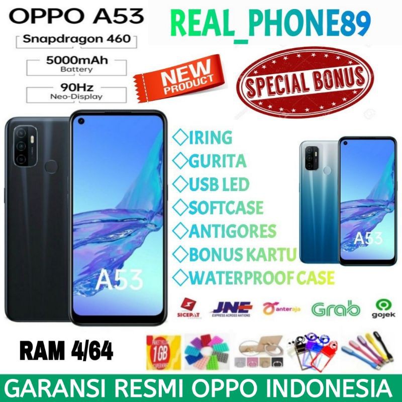 OPPO A53 RAM 4/64 GB    GARANSI RESMI OPPO INDONESIA | Shopee Indonesia