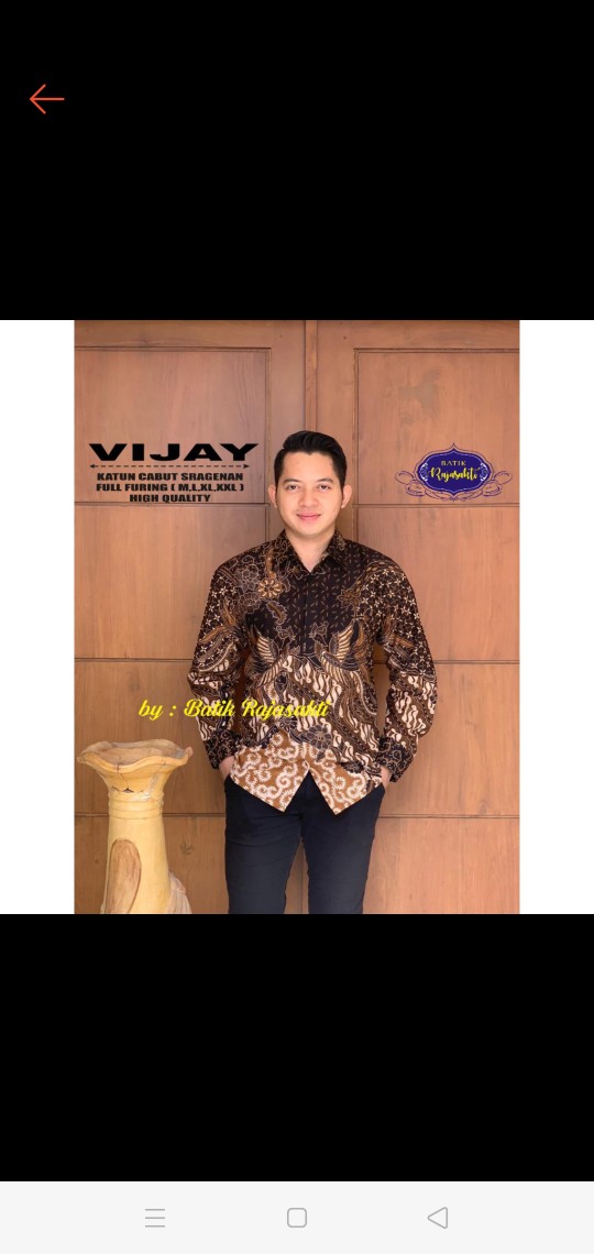 Vijay Kemeja Batik Pria Lengan Panjang By Batik Rajasakti