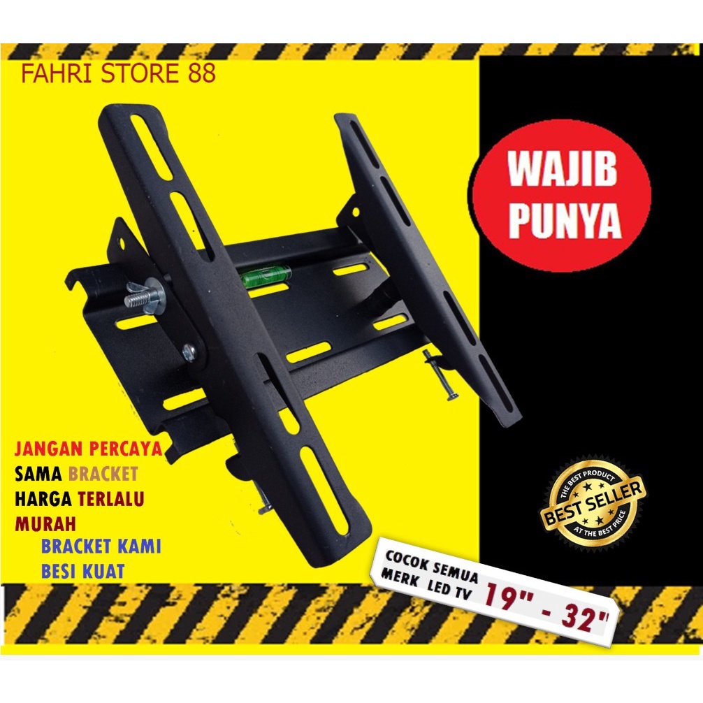 PROMO  BRACKET TV led  uk 19 sampai 32 inch PASTI COCOK BREKET TV dinding BRAKET TV semua merk breck