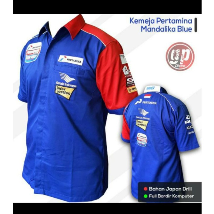 Kemeja Pertamina Mandalika Blue