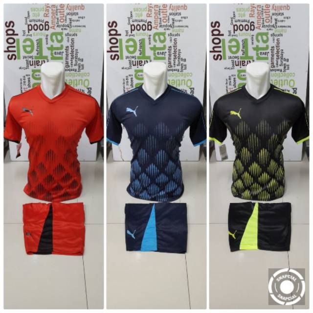 Setelan baju bola puma futsal volly badminto