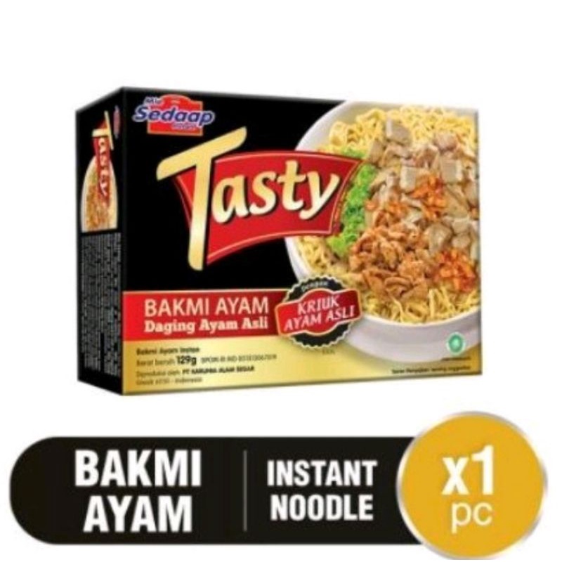 

MIE SEDAAP TASTY Bakmi ayam 129 gr - mie instan sedap daging ayam asli