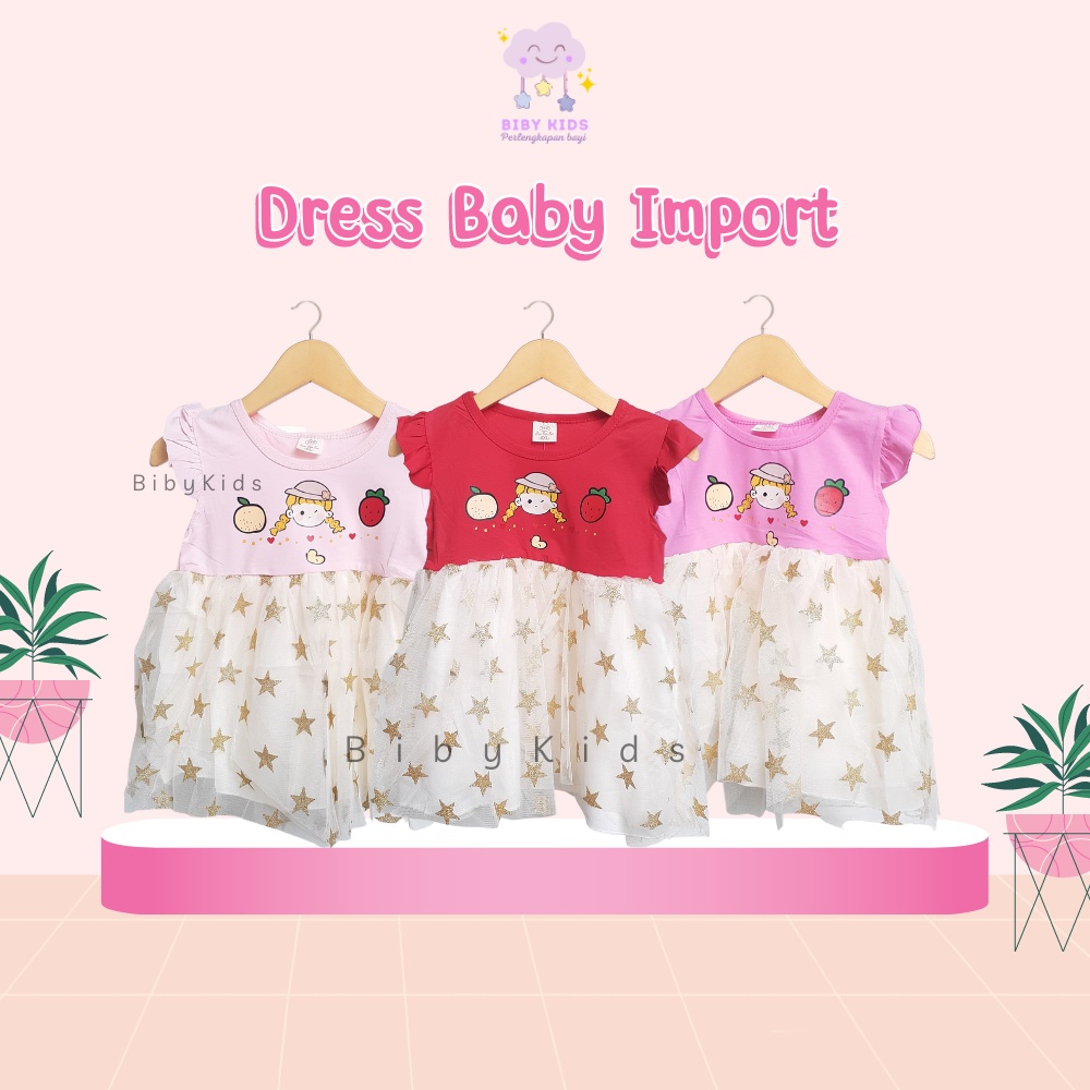 Dress Bayi Perempuan 0 6 Bulan Style Korea Lucu Baby Girl Baju Anak Newborn Import Perempuan Baru Lahir Murah