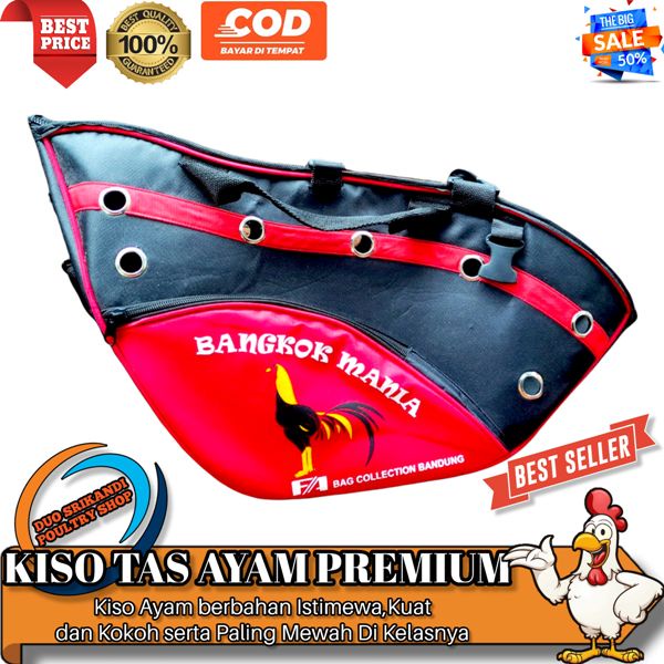 Kiso Tas Ayam Bangkok Mania Premium Keren Nyaman Kuat dan Awet