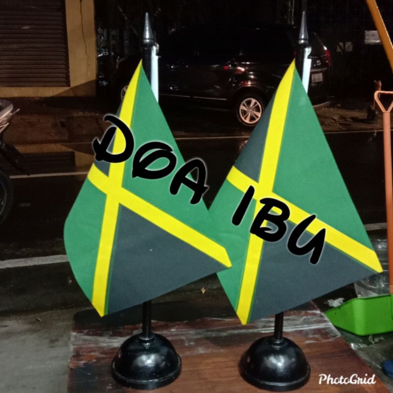 

best seller tiang kayu meja+bendera JAMAIKA ready stock