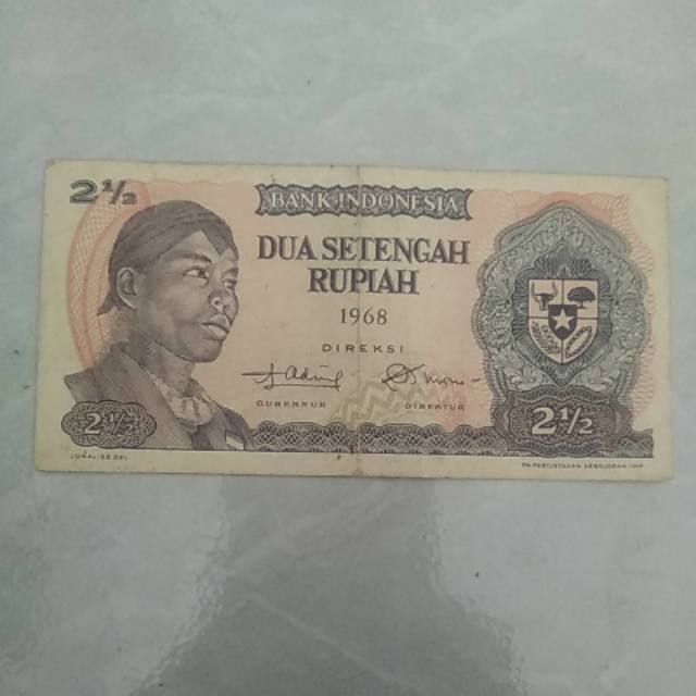 Uang Kuno 2.5 Rupiah Tahun 1968
