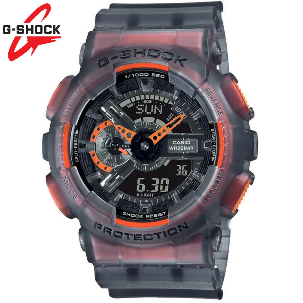 JAM TANGAN PRIA GSHOCK GA110 DUALTIME BOX FULLSET