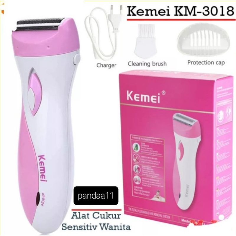 Alat Cukur Wanita Kemei 3018 - Bulu Ketiak - Bulu Kaki - Kemaluan Wanita