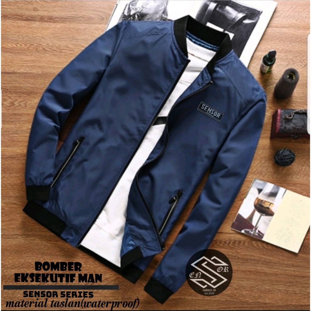 JAKET BOMBER EKSEKUTIF PRIA TASLAN ANTI AIR JAKET MOTOR BIKERS ANTI AIR JAKET PILOT PARASIT COWOK