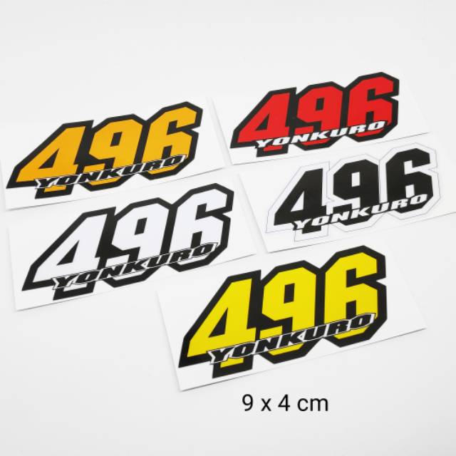 Sticker Nomor 496 Dash Yonkuro Tamiya Mini 4wd Ada Nama Yonkuronya