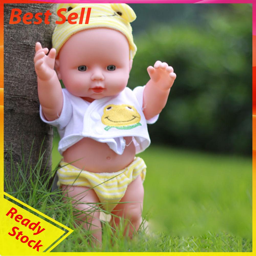 Silikon [Warna Random]Vinyl Boneka 30cm Reborn Bayi Perempuan Handmade Mainan Manusia Hidup