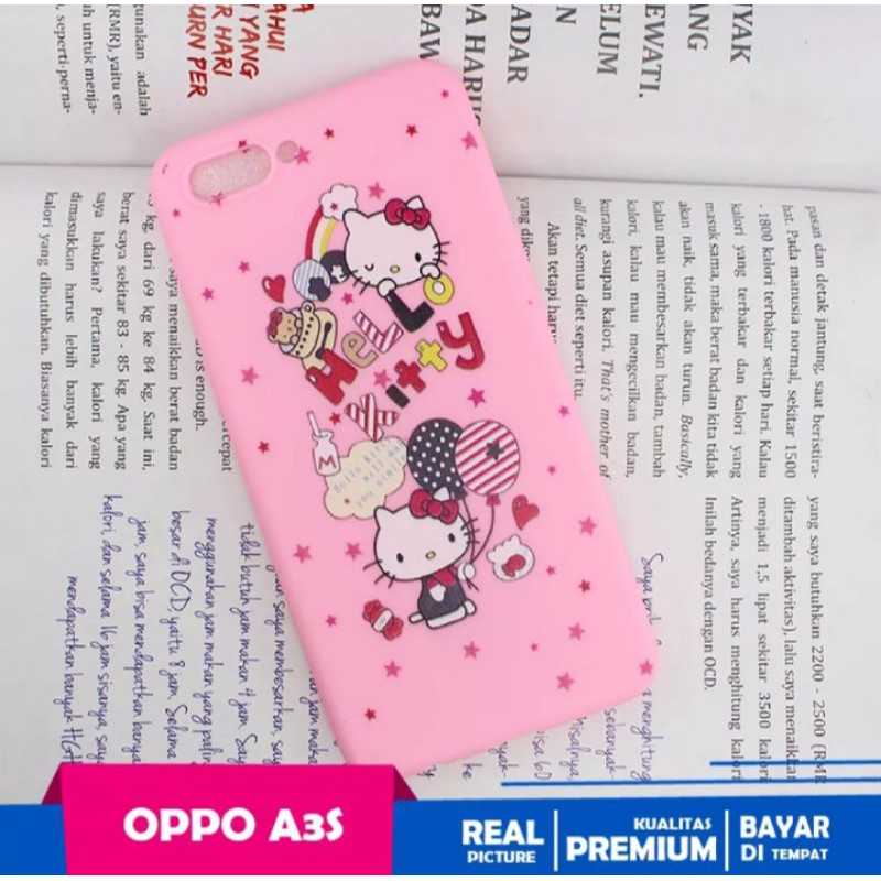 Softcse Oppo A3s/Realme C1 Karakter Hello Kitty TPU Case Bahan Silikon Cute