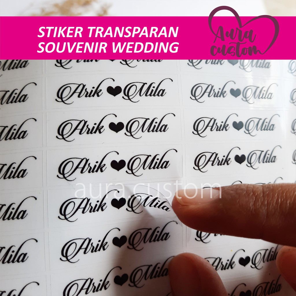 

STIKER LABEL TRANSPARAN SOUVENIR WEDDING NIKAH