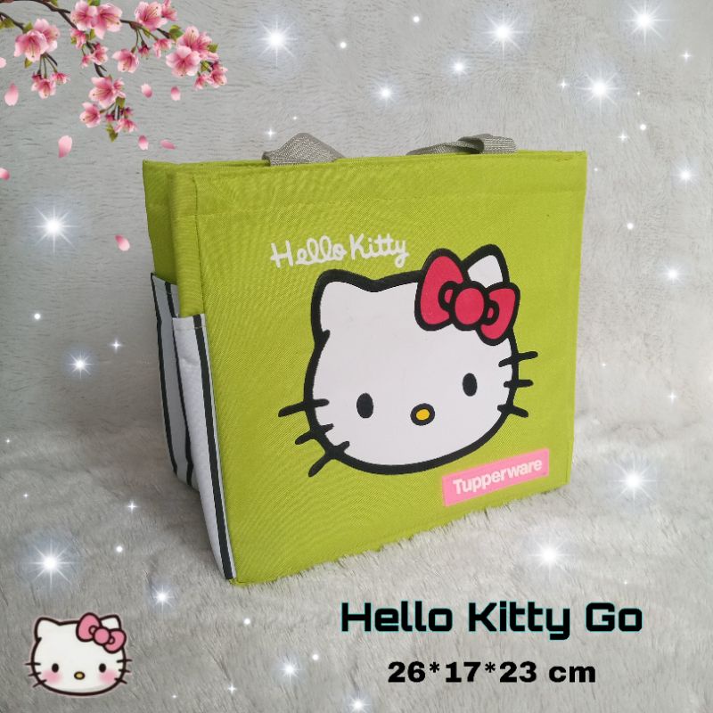 Tas bekal Hello Kitty Tupp ( Zipper bunga es )