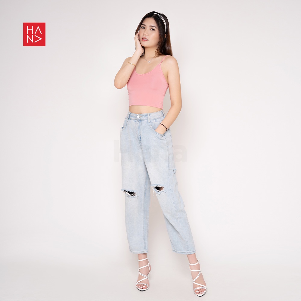 (COD) HanaFashion - Aurora Basic Tank Top Crop S - XL Wanita - TT035-1