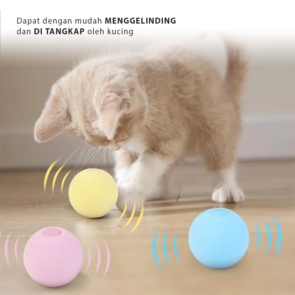 Pet Gravity Mainan Kucing Bola Aroma Catnip Ball Frog Sound