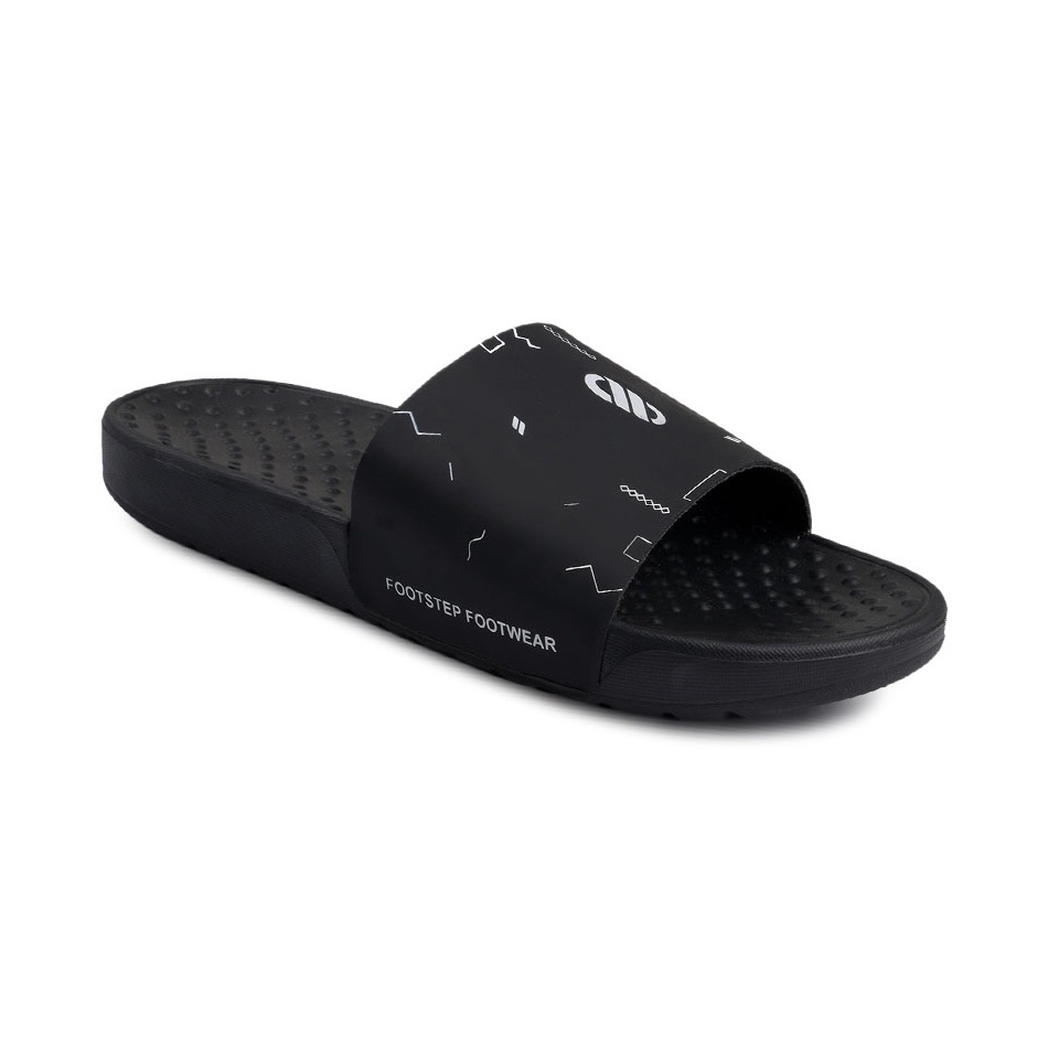 AUDI NAVY ORIGINAL x FOOTSTEP Sandal Casual Hitam Pria Sendal Slide Jalan Santai Harian Slippers Hangout Main Kondangan Lebaran Selop Karet Premium Slip On Remaja Dewasa Flip Flop Kerja Formal Sport Footwear Big Size Jumbo Ukuran Besar 44 Kekinian Branded