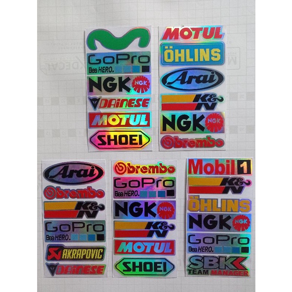 STICKER CAMPUR STIKER CAMPURAN 6PCS