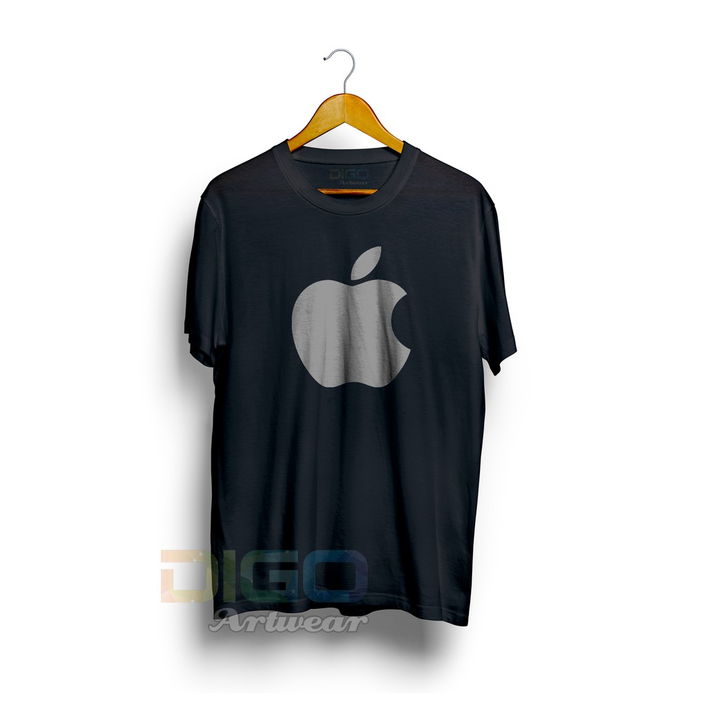kaos apple apel - baju iphone logo premium