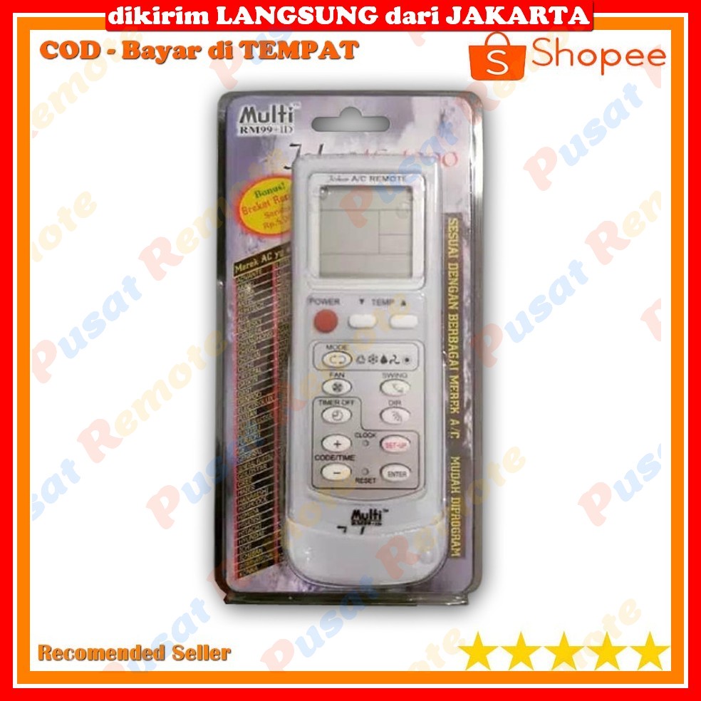Remot Remote AC MULTI/UNIVERSAL JOKER 4000/5000/6000 Dilengkapi Breket/Bracket Barang Baru Gress COD