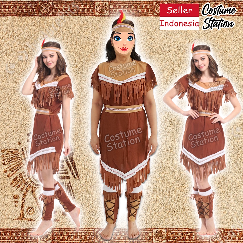 Kostum Indian LP / Costume Native American Indian wanita dewasa