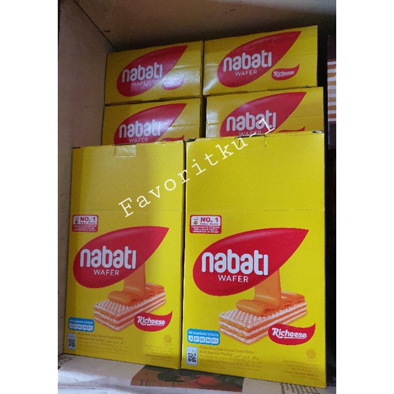 

Nabati Richeese Wafer Krim Keju atau Cokelat 120 gr. 1 Kotak Isi 20 Bungkus