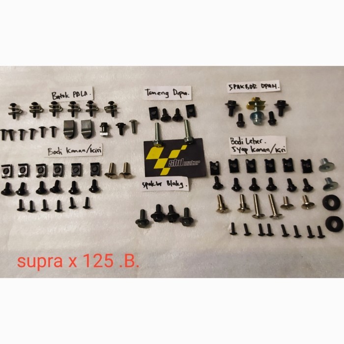 baut full body supra x 125R/baut lengkap full body supra x 125 lama .
