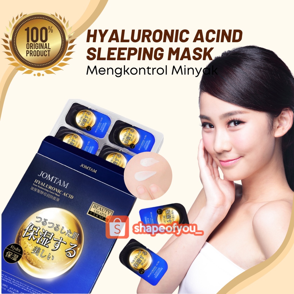 Sleeping Mask Jomtam Hydra Hyaluronic Acid Masker Tidur Tanpa Bilas