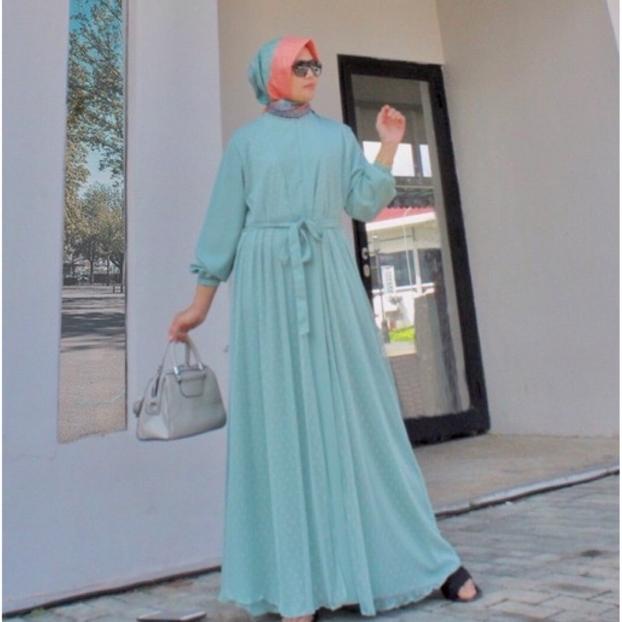 Dress Outer Tile Pisah / Gamis Kekinian Rompi Pisah Set Gamis Lebaran / Kondangan Multifungsi Model 