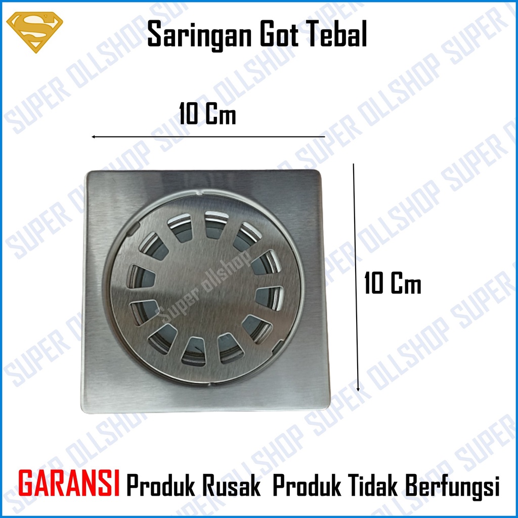 Saringan Got Stainless Anti Bau Serangga Kecoak Floor Drain Tebal Sargot Lantai Kamar Mandi Toilet