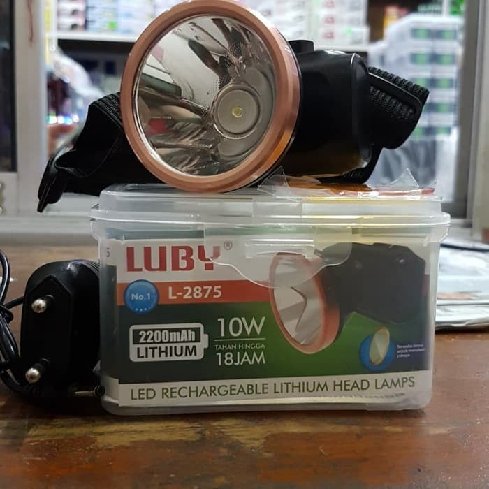 Luby Senter Kepala L 2875 10 Watt bonus lensa kuning