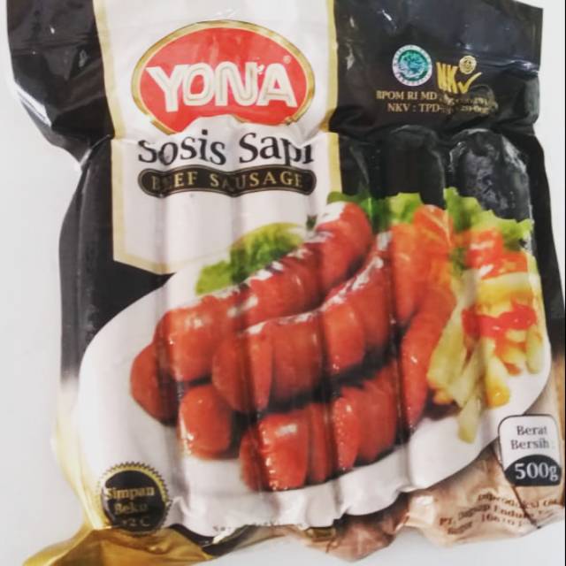 

yona sosis sapi bakar premium berat bersih 500 gram (isi 12 batang)