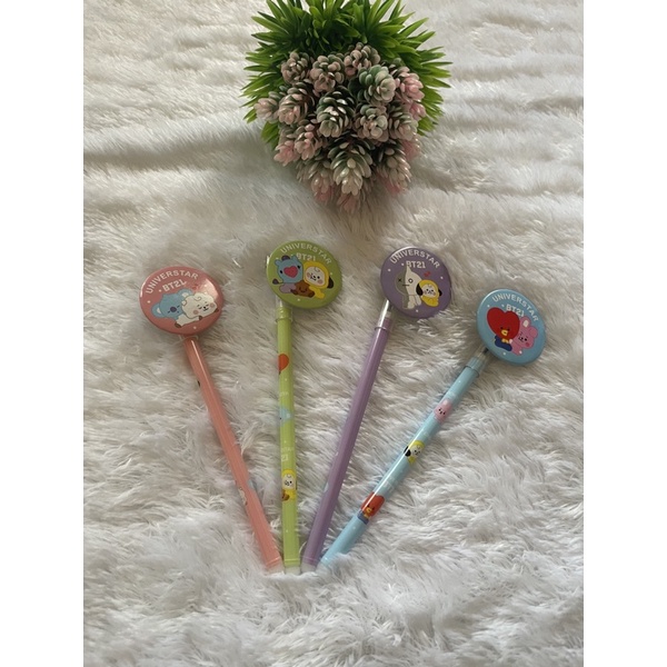 

Pulpen Gel BTS gantungan Sisir Pin Penggaris dan Notebook