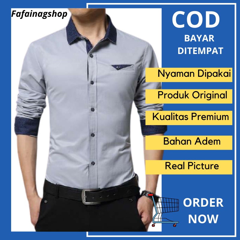 Pakaian Pria Kemeja Cowok Standar Kemeja Cowok Remaja Kemeja Cowok Murah Y4A7 Kemeja Cowok Keren Kem