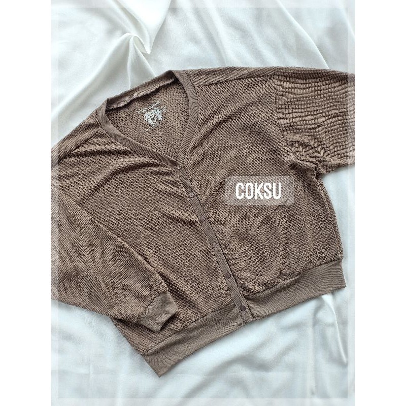 Cardigan wanita Phenomenal branded I Outer I Cardi waffle I Cardy rajut I Kardigan halus premium-3