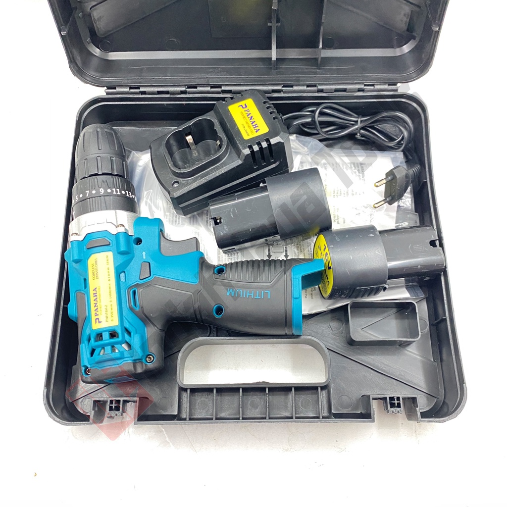 PANAHA 16V Cordless Impact Drill 16 V Bor Baterai Besi Beton Tembok