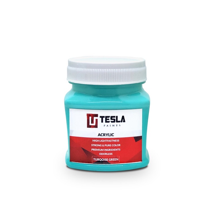 

(DISKON TERMURAH) Tesla Paints - Acrylic Paints / Cat Akrilik TURQUOISE GREEN 125ml