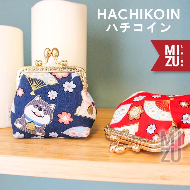 MIZU HACHIKOIN Coin Purse Wallet Pouch Dompet Koin Kain