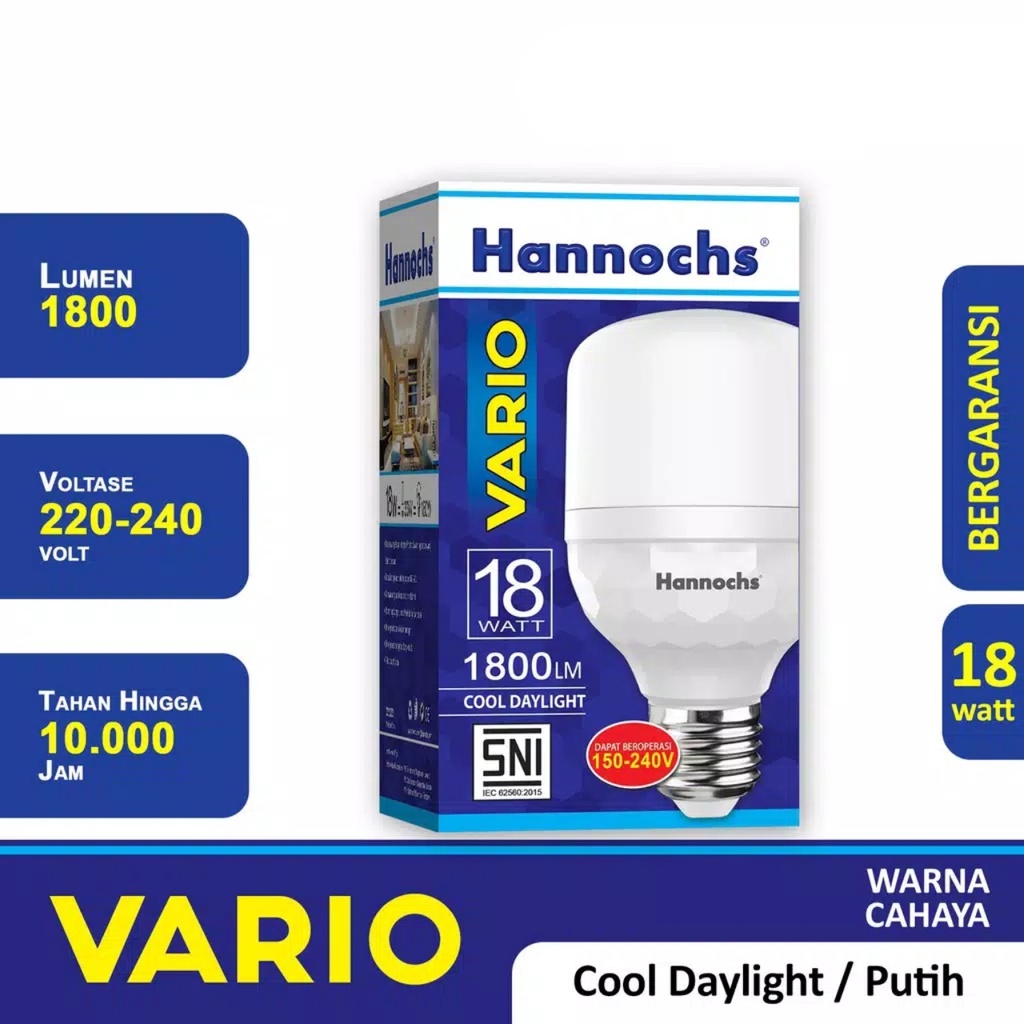 Hannochs Lampu LED Capsule Vario 18 Watt - Cahaya Putih