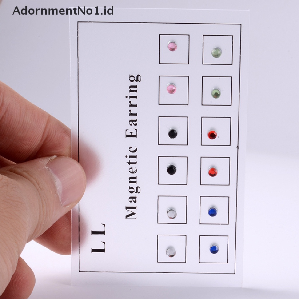 (AdornmentNo1) 12pcs / Set Anting Tindik Hidung Magnetik Tanpa Tindik Untuk Perhiasan Wanita (ID)