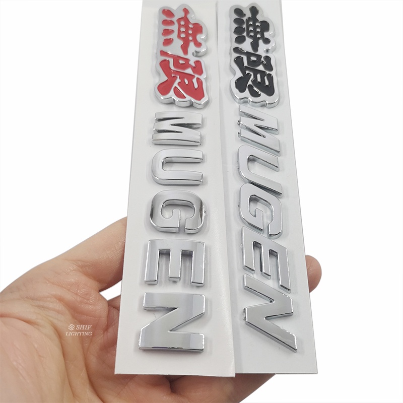 1pc Stiker Emblem Tulisan MUGEN Bahan ABS Untuk Fender Samping Mobil HONDA MUGEN POWER