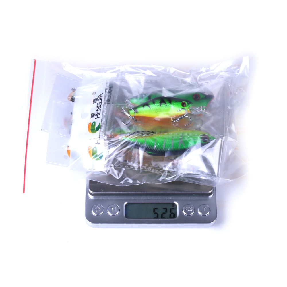 Hengjia 5pcs / Set Umpan Pancing Tiruan Bentuk Ikan Kecil Warna Hijau