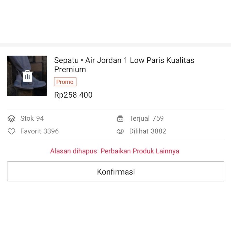 Sepatu • A*r Jord*an 1 Paris Kualitas Premium