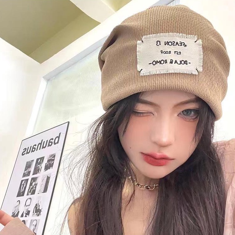 Topi beanie Rajut Panjang Gaya Korea Kasual Untuk Wanita