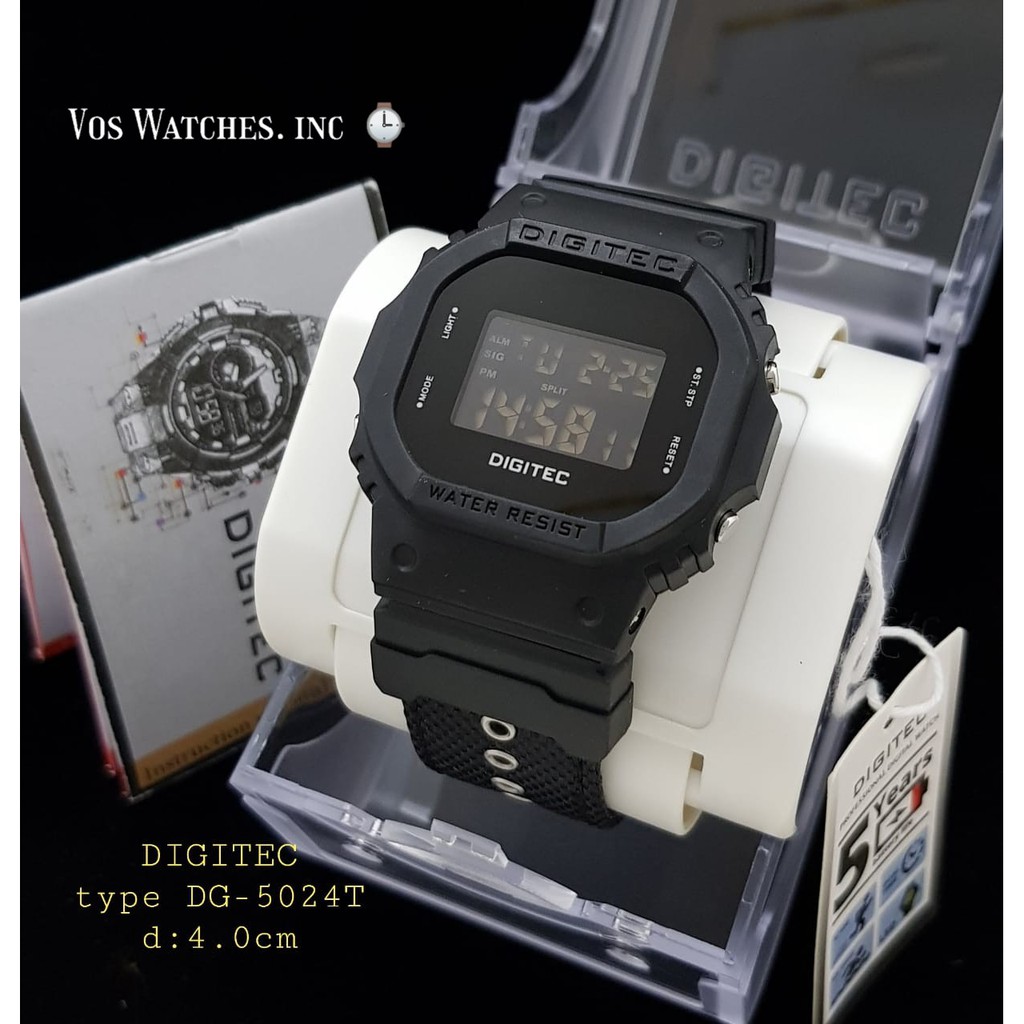 Jam Tangan Unisex Digitec Water Proof Profesional Original DG5024T Include Box dan Baterai Cadangan