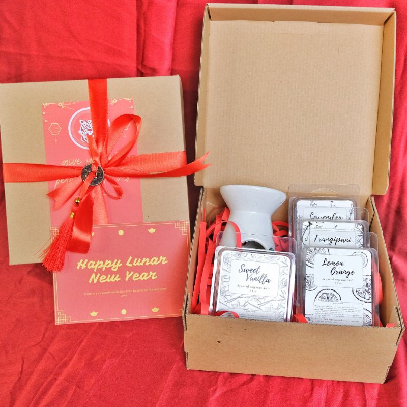 Hampers tungku aromaterapi wax melt | gift set lilin aromaterapi