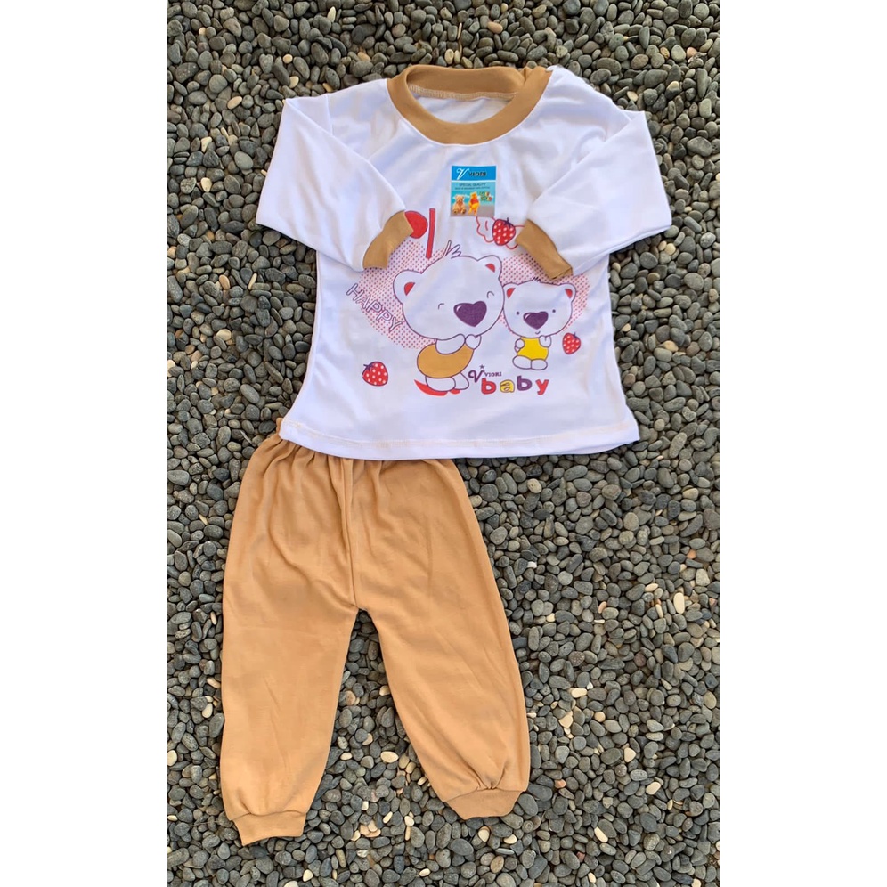 setelan baju anak perempuan lengan panjang 3-18 bulan motif koala