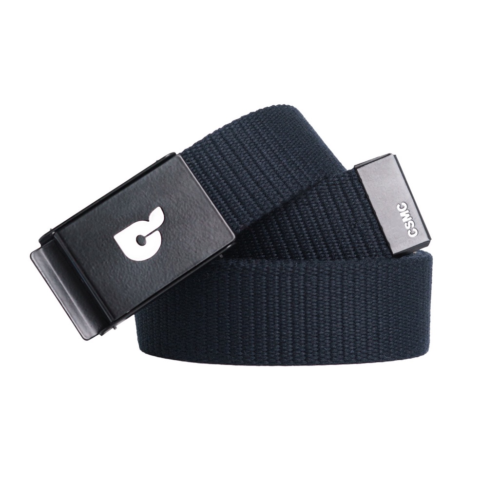 Ikat Pinggang Pria Nylon Webbing dengan Gesper Logam - Warna Navy