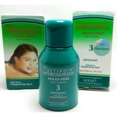 Promo MAXI-PEEL TRETINION HIDROQUINONE 3 EXFOLIANT ANTI ACNE Berkualitas