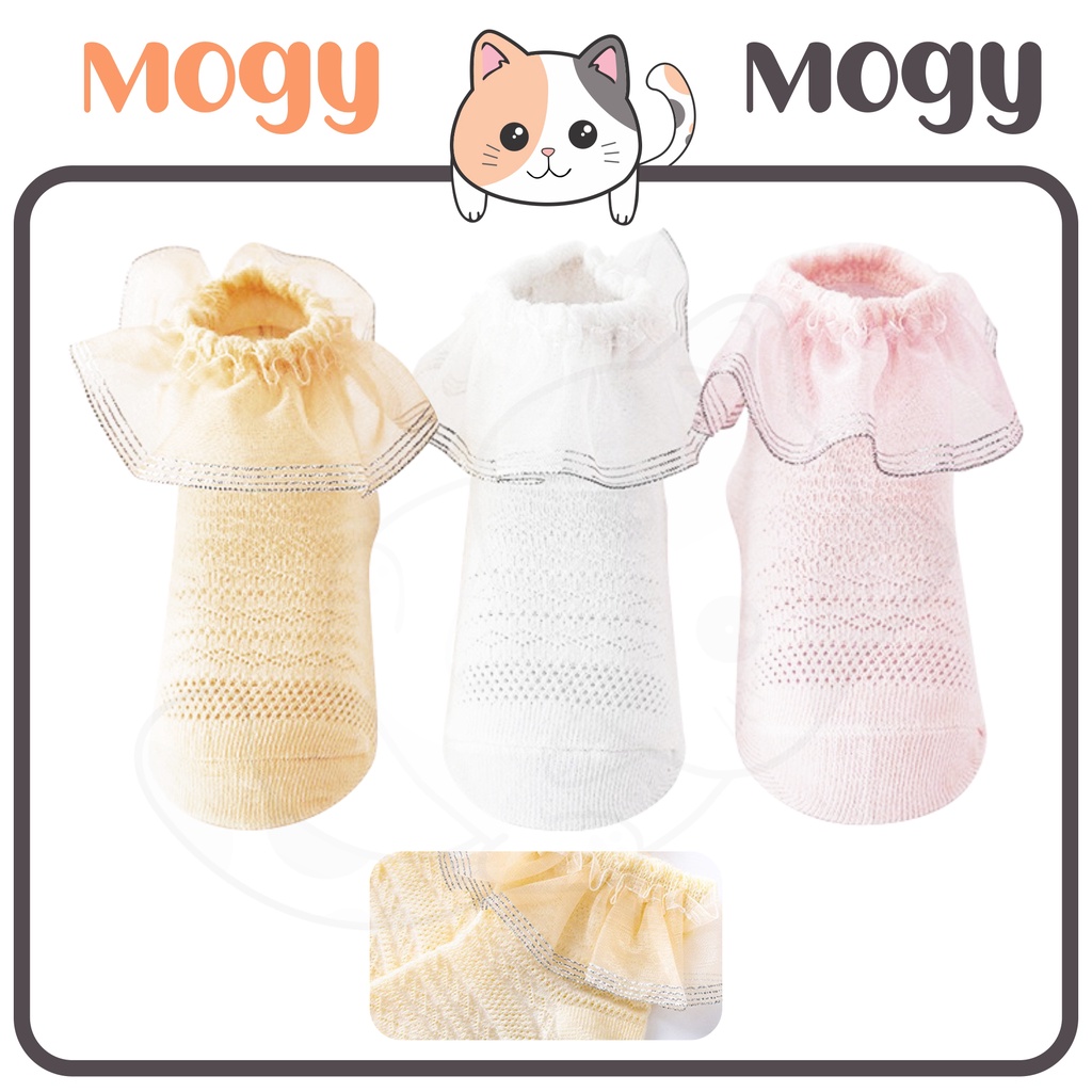 MOGYMOGY KS12 Kaos Kaki Renda Bayi Perempuan Katun Baby Socks Nyaman